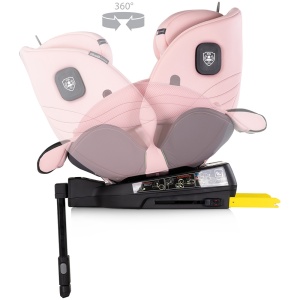 Scaun auto Chipolino Premium I-Size 40-150 cm cu sistem Isofix pink marshmallow - Img 7