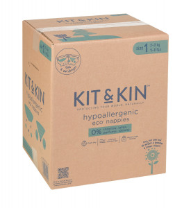 Scutece Hipoalergenice Eco Kit&Kin, Marimea 1, 2-5 kg, 152 buc - Img 1