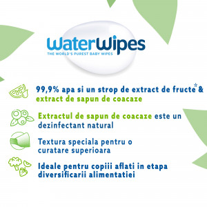 Servetele umede Biodegradabile Water Wipes Soapberry, 12 pachete x 60 buc, 720 buc - Img 4