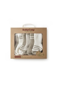 Set 6 perechi ciorapi nou-născut, verde, BabyCosy