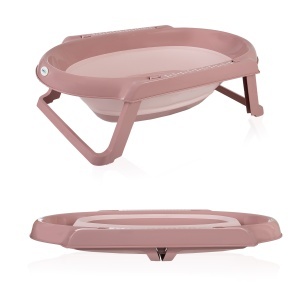 Set cadita pliabila de baie Babyjem, 5 piese, somon - Img 4