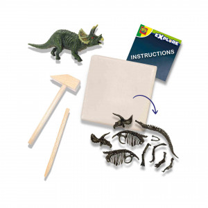 Set creativ Dino si excavarea scheletului 2 in 1 - Triceratops - Img 2