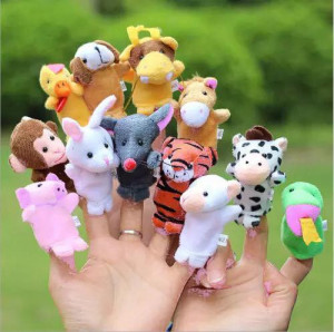 Set de 12 marionete pentru degete - animale Drool
