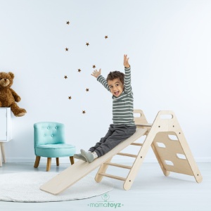 Set de cățărat Montessori cu tobogan Pikko, MamaToyz