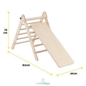 Set de cățărat Montessori cu tobogan Pikko, MamaToyz - Img 2