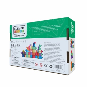 Set magnetic de construit Inventiv 60 piese, Cleverclixx - Img 6
