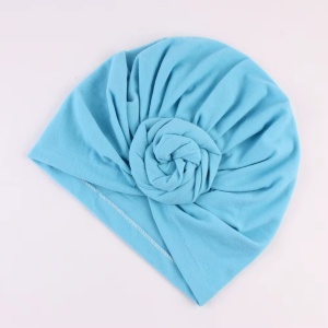 Set turbane mama-copil cu pampoane, bleu