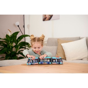 Tramvai Dickie Toys Siemens City Tram 41,5 cm albastru - Img 6