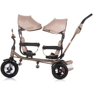 Tricicleta gemeni Chipolino 2Play golden beige - Img 4