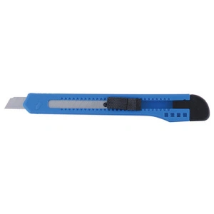Cutter din Plastic, Maner Ergonomic, Lama 9x80mm, Albastru