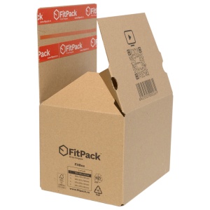 Cutie Carton cu Autoformare FitBox, 215x145x115mm, Autoadeziv, Banda Desigilare, Natur