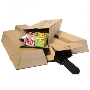 Cutie Carton TubeBox, 75x145x610mm, Autoadeziv, Banda Desigilare, Natur