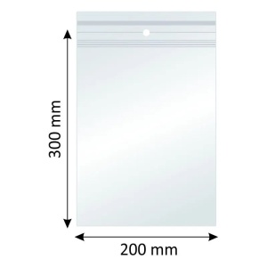 Plicuri Ziplock, Polietilena, 200x300mm, 40µm, 100 Buc/Set