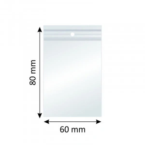 Plicuri Ziplock, Polietilena, 60x80mm, 40µm, 100 Buc/Set