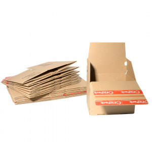 Cutie Carton cu Autoformare FitBox, 190x150x140mm, Autoadeziv, Banda Desigilare, Natur