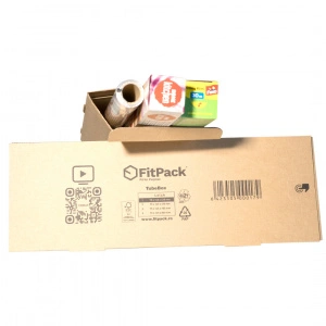 Cutie Carton TubeBox, 75x145x610mm, Autoadeziv, Banda Desigilare, Natur