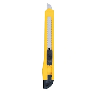 Cutter Utilitar cu Lama Retractabila, Plastic, 9x80mm, Galben - Img 3
