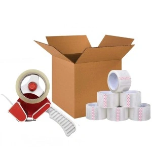 Pachet: Dispenser + 6 x Banda Adeziva, 48mm/120 Metri, Transparent