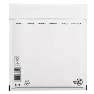 Plic Antisoc cu Bule Aer E15, 240x275+50mm, Autoadeziv, Alb