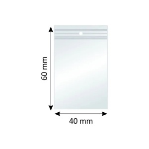 Plicuri Ziplock, Polietilena, 40x60mm, 40µm, 100 Buc/Set