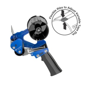 Dispenser Manual pentru Banda Adeziva 50mm/120 Metri, Plastic/Metal, Albastru/Negru - Img 3