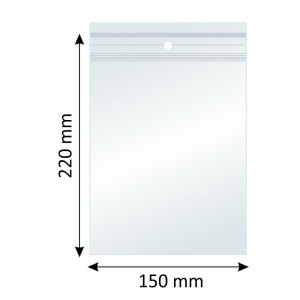 Plicuri Ziplock, Polietilena, 150x220mm, 40µm, 100 Buc/Set