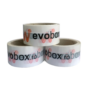  Banda Adeziva PERSONALIZATA, 50mm/60 Metri, Alba