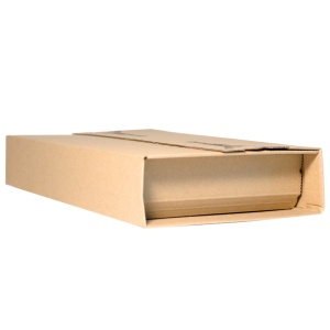 Cutie Carton Carti BookBox, 380x290x80mm, Autoadeziv, Banda Desigilare, Natur
