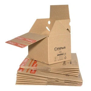 Cutie Carton cu Autoformare FitBox, 215x145x115mm, Autoadeziv, Banda Desigilare, Natur