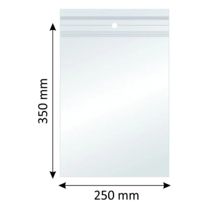 Plicuri Ziplock, Polietilena, 250x350mm, 40µm, 100 Buc/Set