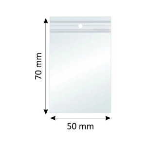 Plicuri Ziplock, Polietilena, 50x70mm, 40µm, 100 Buc/Set