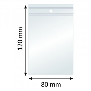 Plicuri Ziplock, Polietilena, 80x120mm, 40µm, 100 Buc/Set