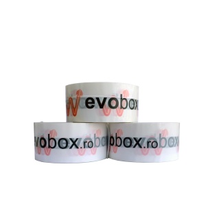  Banda Adeziva PERSONALIZATA, 50mm/60 Metri, Alba