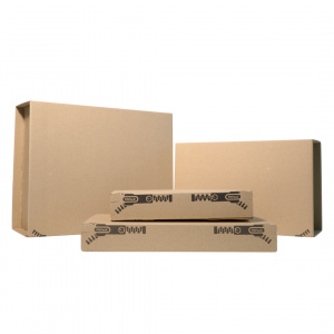 Cutie Carton cu Autoformare EuroBox, 215x155x43mm, Autoadeziv, Banda Desigilare, Natur