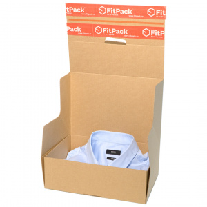 Cutie Carton cu Autoformare FashionBox,160x130x80mm, Autoadeziv, Banda Desigilare, Natur