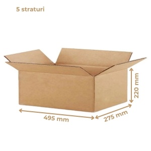 Cutie Carton pentru Mutare, CO5, 495x275x220mm, Natur