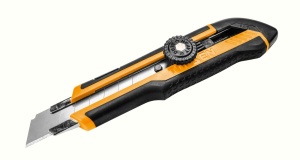Cutter din TCT, Maner Cauciucat, Buton Rotund, 3 Lame Snap-off 18x100mm, SK5