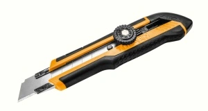 Cutter din TCT, Maner Cauciucat, Buton Rotund, 3 Lame Snap-off 18x100mm, SK5