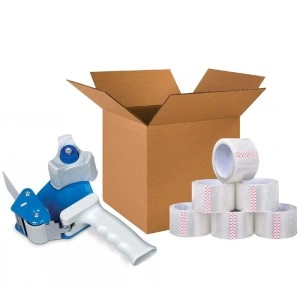 Pachet: Dispenser + 6 x Banda Adeziva, 75mm/60 Metri, Transparent