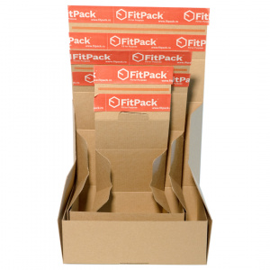 Cutie Carton cu Autoformare FashionBox,160x130x80mm, Autoadeziv, Banda Desigilare, Natur