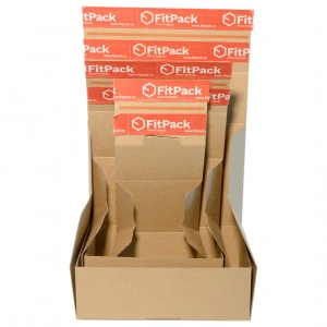 Cutie Carton cu Autoformare FashionBox,160x130x80mm, Autoadeziv, Banda Desigilare, Natur