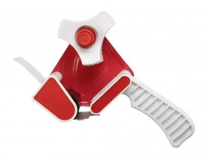Dispenser pentru Banda Adeziva 50mm/120 Metri, Plastic, Alb/Rosu