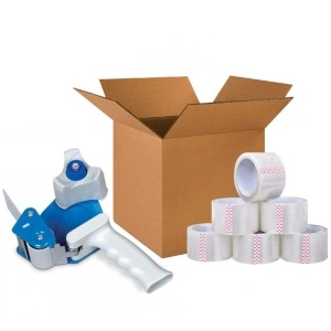 Pachet: Dispenser + 6 x Banda Adeziva, 48mm/60 Metri, Transparent
