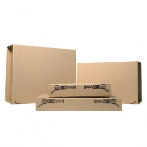 Cutie Carton cu Autoformare EuroBox, 305x212x110mm, Autoadeziv, Banda Desigilare, Natur