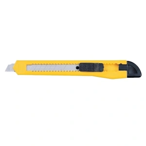 Cutter Utilitar cu Lama Retractabila, Plastic, 9x80mm, Galben - Img 2