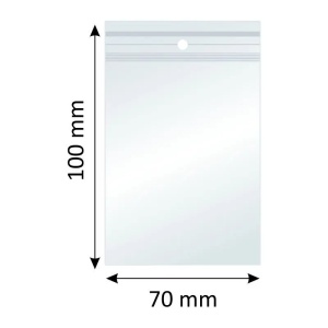 Plicuri Ziplock, Polietilena, 70x100mm, 40µm, 100 Buc/Set
