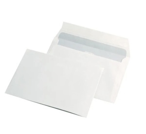 Set 50 Plicuri C6, 114x162mm, Siliconic, 80gr/mp, Alb