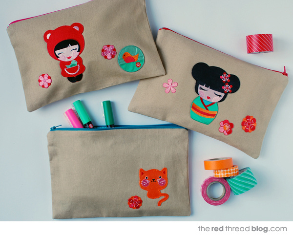 Hello-Tokyo-by-the-red-thread-pouches aplicatii adezive