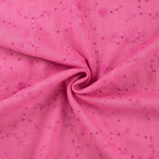 Material vascoza si in cu broderie - Enora Fuchsia