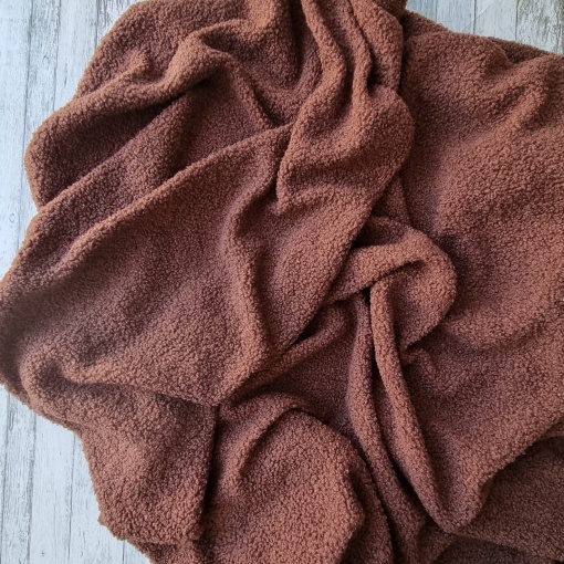 Plush Teddy Sherpa Boucle - Cacao
